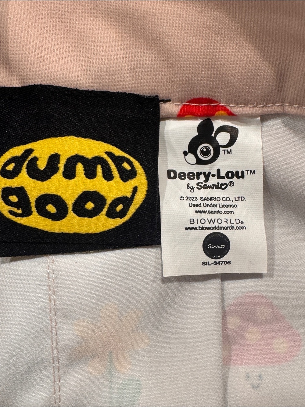 Dumbgood Sanrio Deery-Lou Pleated Back Skirt Womens Small Mini Kawaii Whimsical - Picture 5 of 6